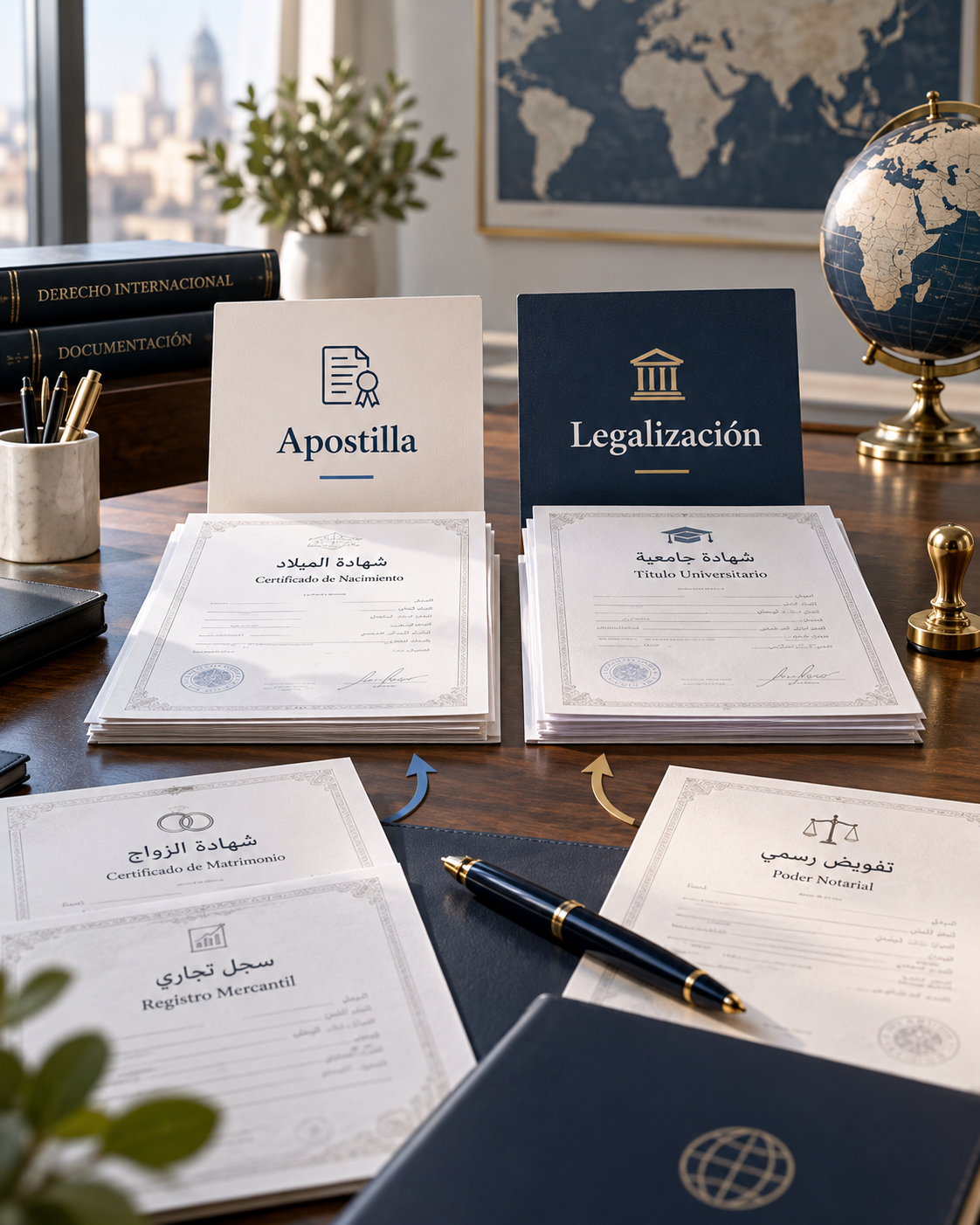 Apostilla de La Haya sobre un documento oficial marroquí
