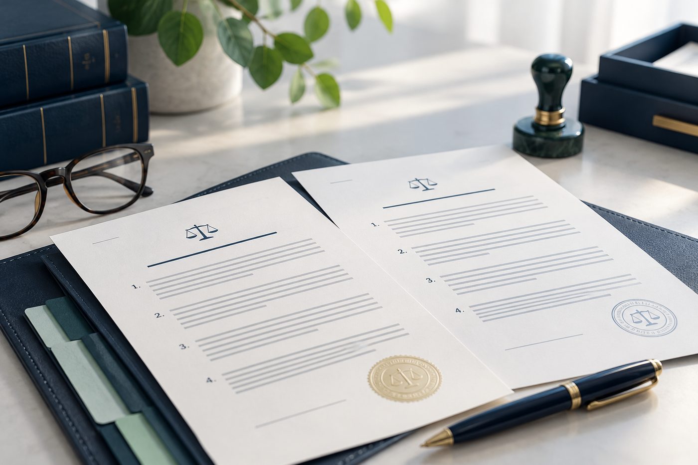 Alt: Documentación legal y contractual lista para traducir