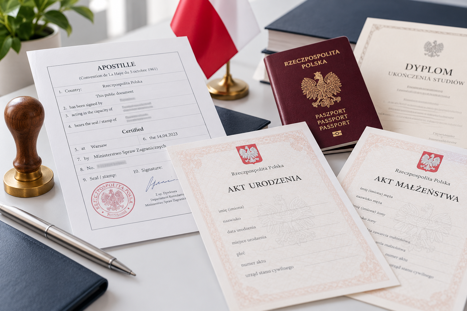 Documentos polacos y apostilla